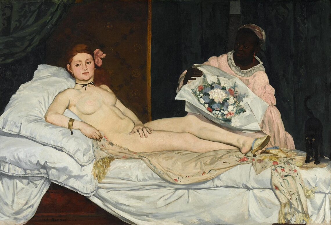 Victorine Meurent in picture Olympia by Édouard Manet